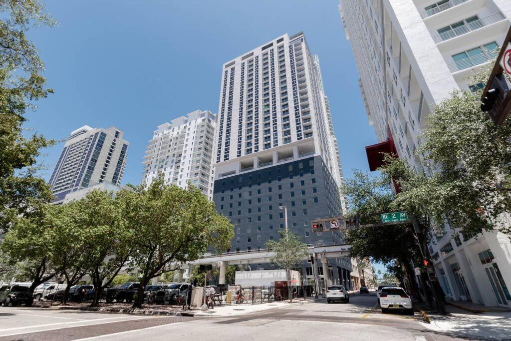 Stylish Modern Downtown Studio Free Parking Apartment Miami Bagian luar foto